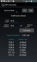 DOF Calculator スクリーンショット 2