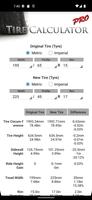 Tire Calculator PRO स्क्रीनशॉट 1