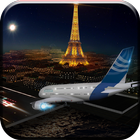 vliegtuig vluchtsimulator 3d stadsvlieglucht-icoon