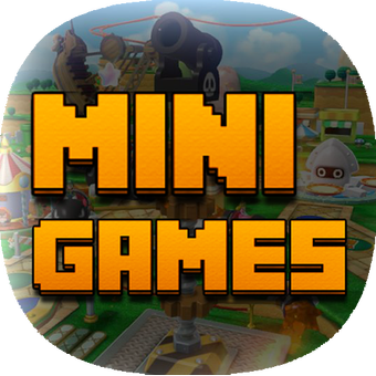 Minigames. Картинка надписью Minigames Party. Мини игры арена