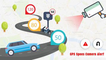 GPS Geschwindigkeit Kameras Radar Detektor Plakat