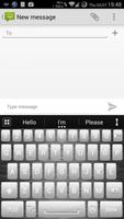 AI Keyboard Theme Metal White الملصق