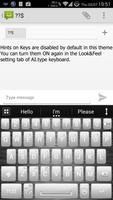 AI Keyboard Theme Metal White screenshot 1