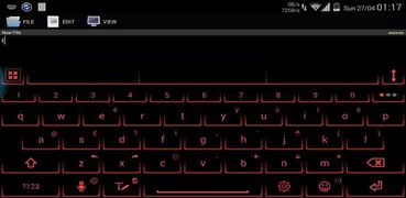 AI Keyboard Theme Neon Red