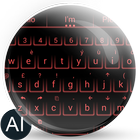 AI Keyboard Theme Neon Red simgesi
