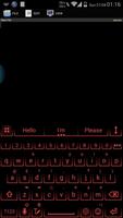 AI Keyboard Theme Neon Red poster