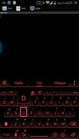 AI Keyboard Theme Neon Red скриншот 1