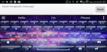 AI Keyboard Theme Glass Galaxy