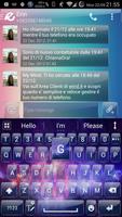 AI Keyboard Theme Glass Galaxy captura de pantalla 1