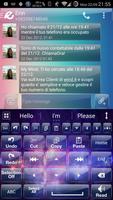 AI Keyboard Theme Glass Galaxy captura de pantalla 2