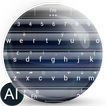 AI Keyboard Theme Glass Blue