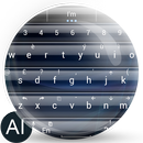 AI Keyboard Theme Glass Blue APK