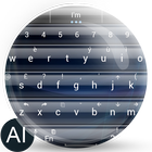 AI Keyboard Theme Glass Blue アイコン