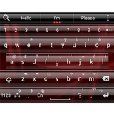 AI Keyboard Theme Glass Red icône