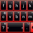 THEME AI TYPE BLACK RED GLASS APK