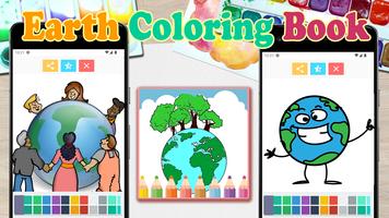 Earth Coloring Book Affiche