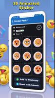Emojis Stickers For WhatsApp With 3D Animation capture d'écran 2