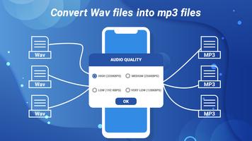 Wav to mp3 audio converter اسکرین شاٹ 1