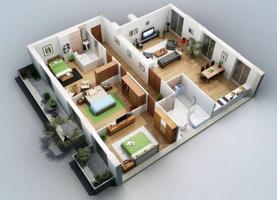 Neueste 3D-Home-Designs Plakat