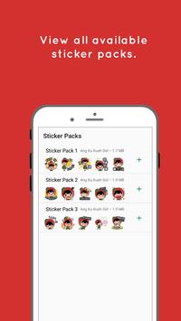 Ang Ku Kueh Girl Stickers for WhatsApp 红龟粿女孩 海报