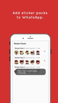 Ang Ku Kueh Girl Stickers for WhatsApp 红龟粿女孩 截图 1