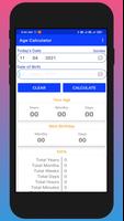 برنامه‌نما Age Calculator عکس از صفحه