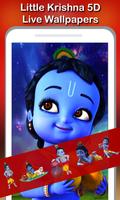 5D Little Krishna Live Wallpapers capture d'écran 3