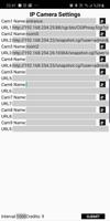 Paramètres de la IP caméra vis capture d'écran 1