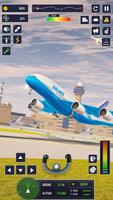 vliegtuig spel vlucht simulatr-poster