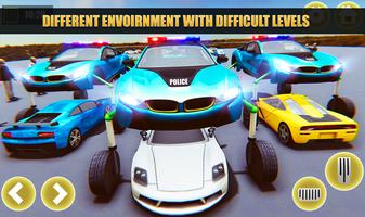 US Police Elevated Car Games Affiche