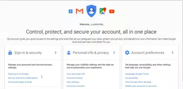 Google Account Settings