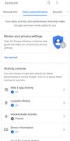 برنامه‌نما Google Account Settings عکس از صفحه