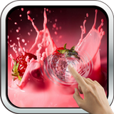 Magic Touch: Strawberries And Cream Live Wallpaper icône