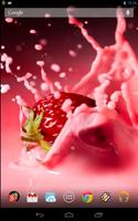 Magic Touch: Strawberries And Cream Live Wallpaper Poster