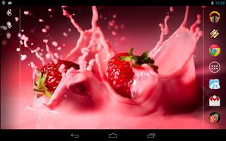 Magic Touch: Strawberries And Cream Live Wallpaper تصوير الشاشة 3