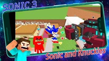 Sonic The Hedgehog 3 Minecraft Affiche