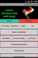 Learn German fast & easy poster