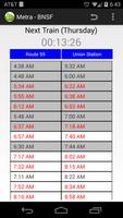 Schedule for Metra - BNSF Poster