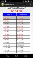 Schedule for Metra - BNSF اسکرین شاٹ 1