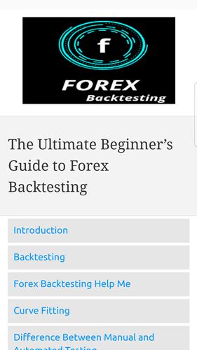 Learn Forex Backtesting For Android Apk Download - 