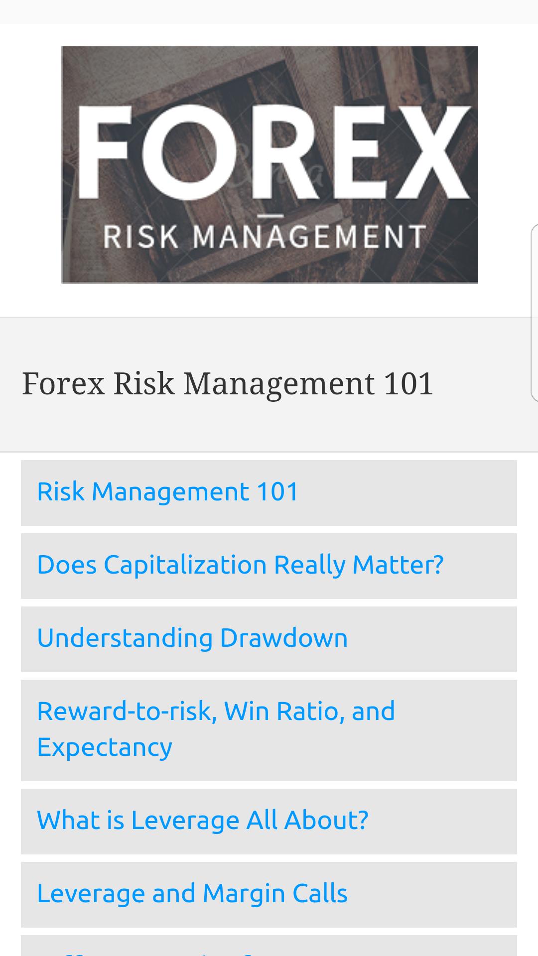 Forex Trading Risk Management App forex risk management app