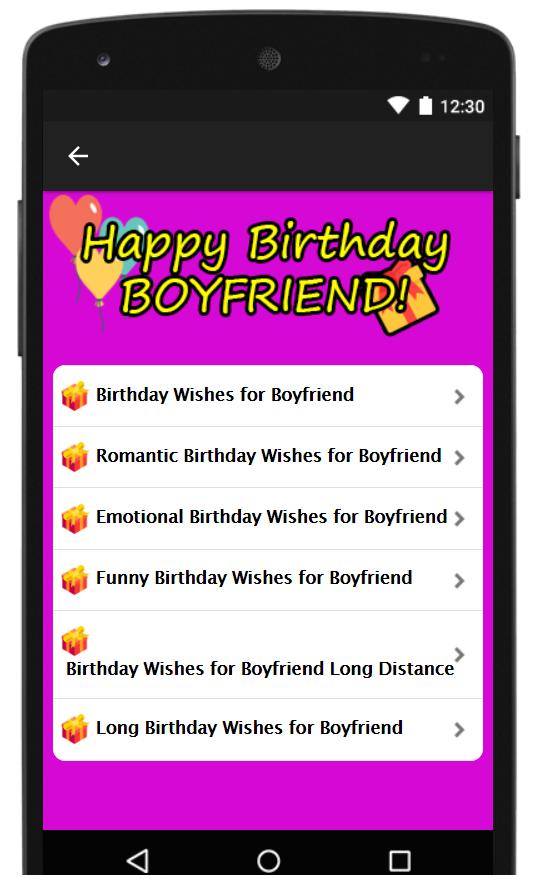 Messages boyfriend birthday long for Heart Touching