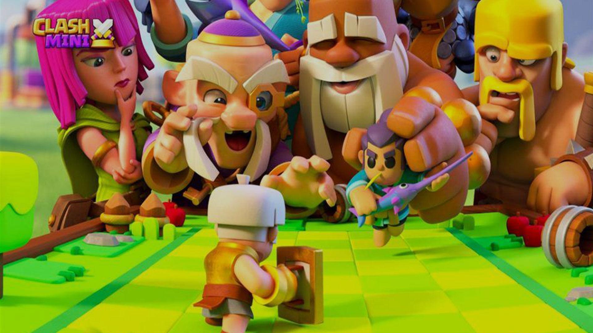 Clash новая игра. Клэш мини. Clash Mini герои. Игра клеш мини. Mini Royale Supercell.