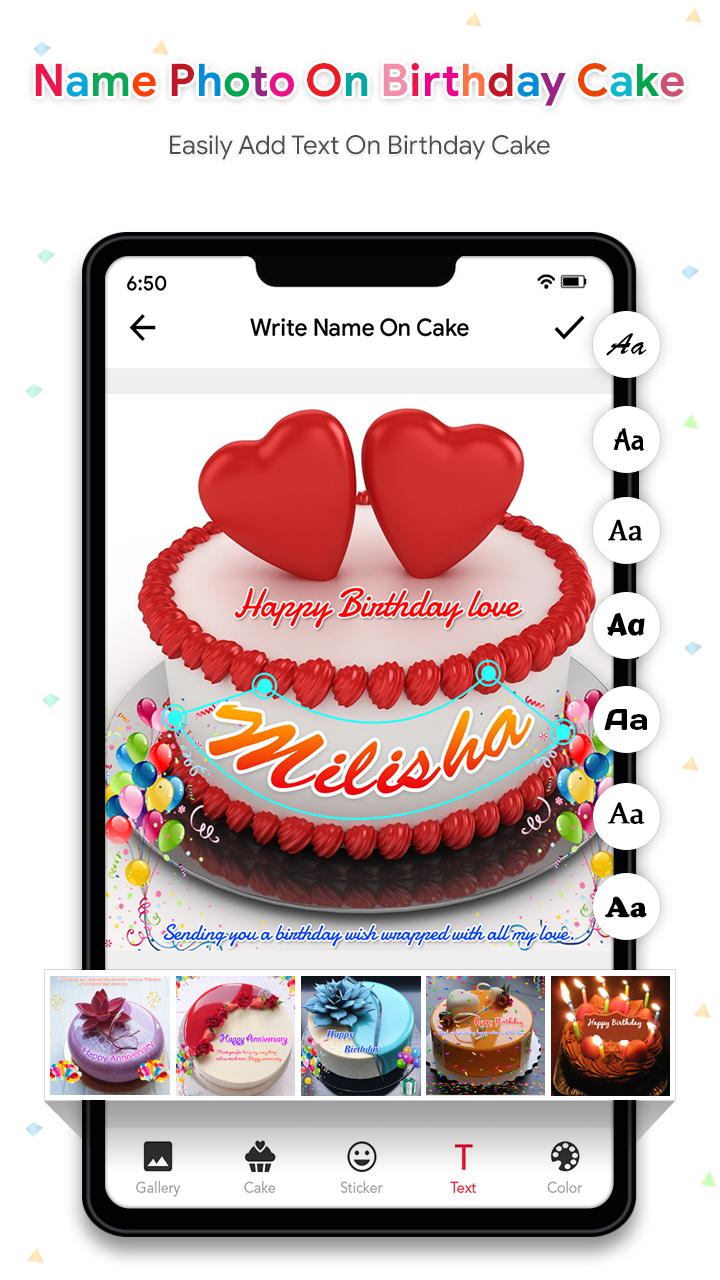 Name Photo On Birthday Cake Birthday Photo Frame For Android Apk Download
