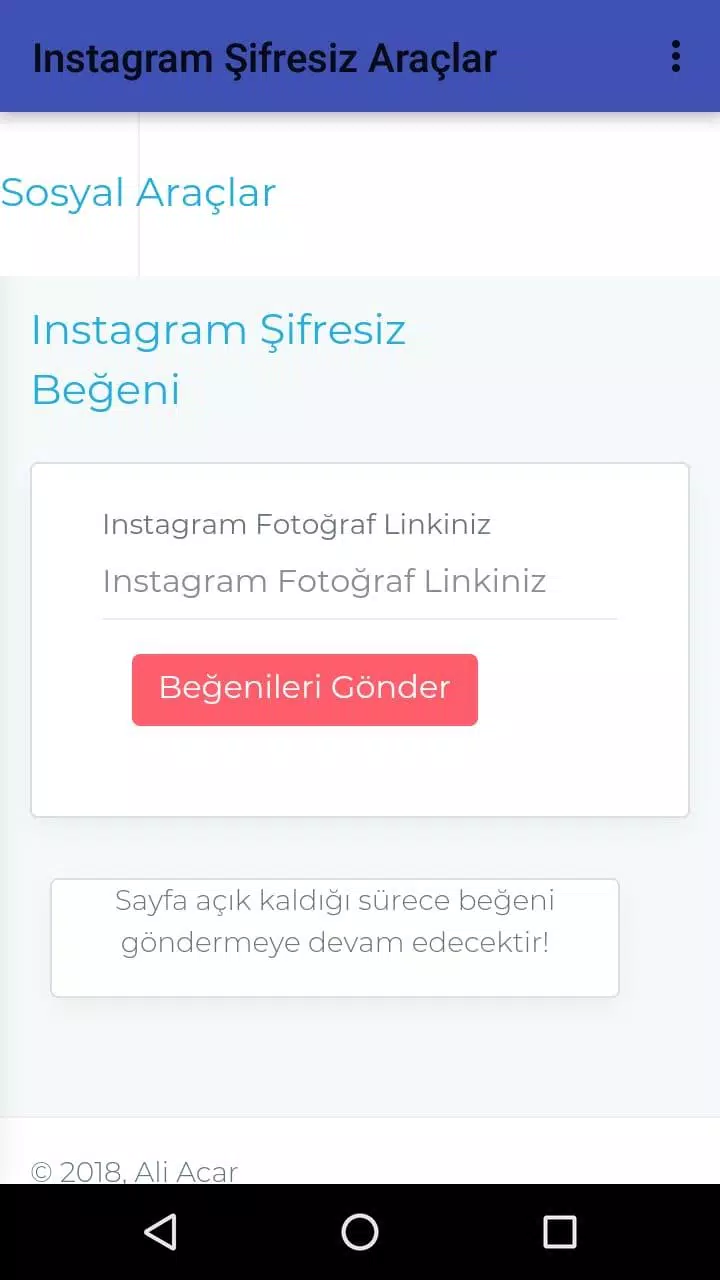 Android İndirme için Instagram Şifresiz Beğeni APK