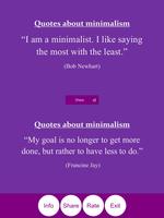برنامه‌نما Quotes about minimalism عکس از صفحه