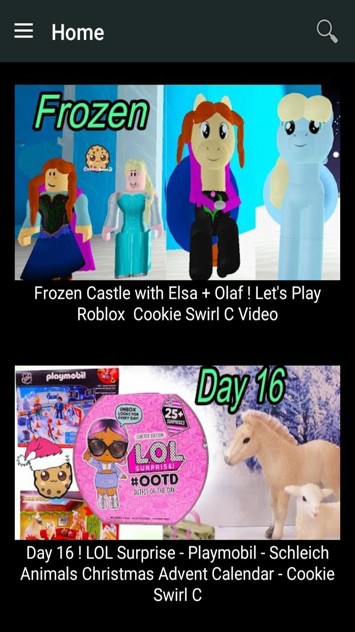 Cookieswirlc Videos For Android Apk Download - frozen castle with elsa olaf let s play roblox cookie swirl c video