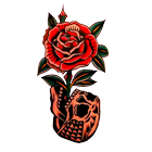 Red Roses Tattoo Pixel Art Color By Number icon
