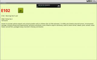 E numbers screenshot 2