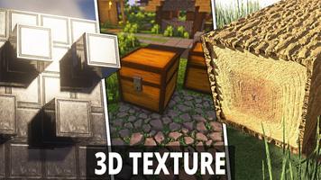 3D Texture Pack for Minecraft Affiche